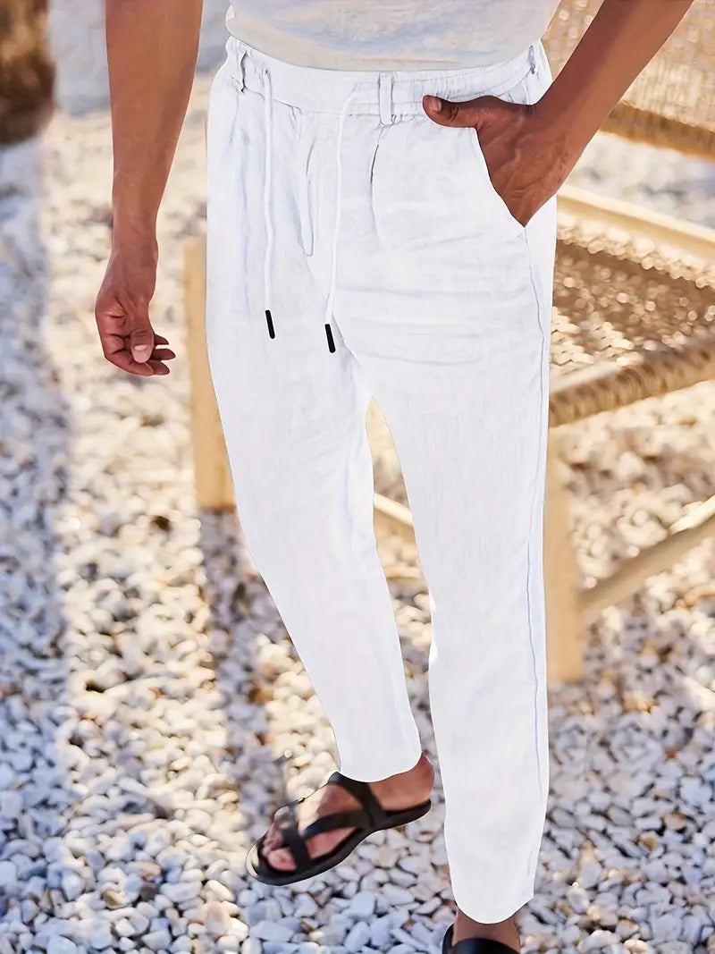 Ignacio | Pantalón ancho de lino de hombre