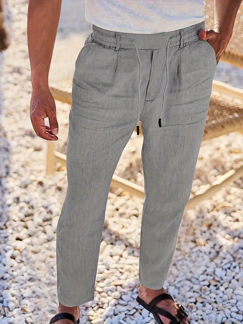 Ignacio | Pantalón ancho de lino de hombre