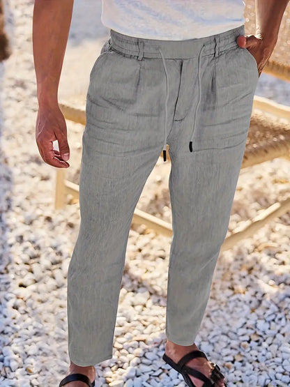 Ignacio | Pantalón ancho de lino de hombre