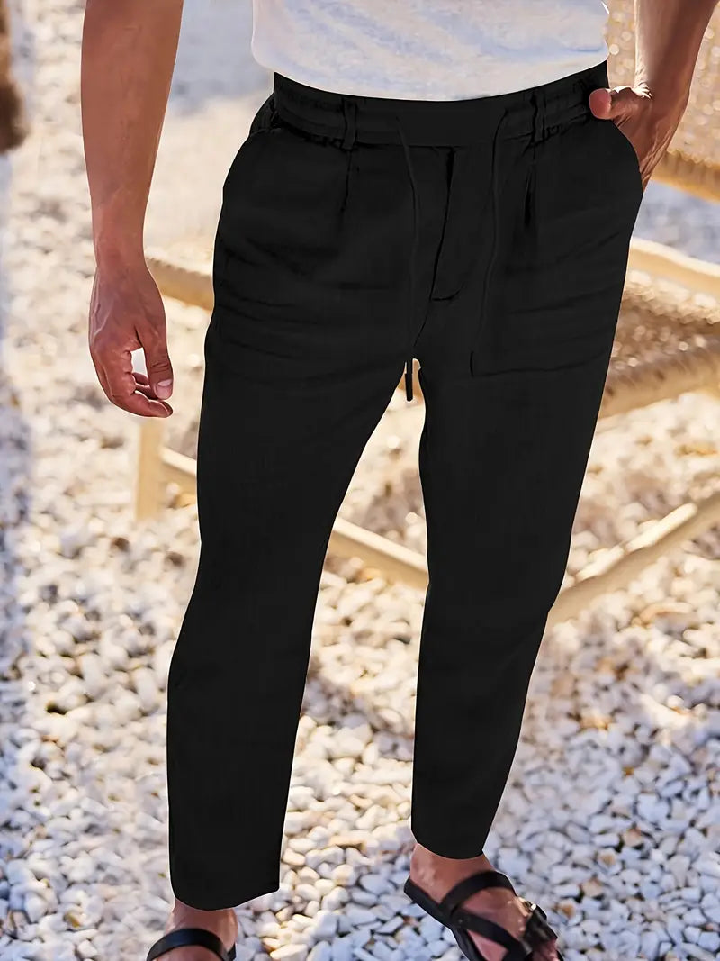 Ignacio | Pantalón ancho de lino de hombre