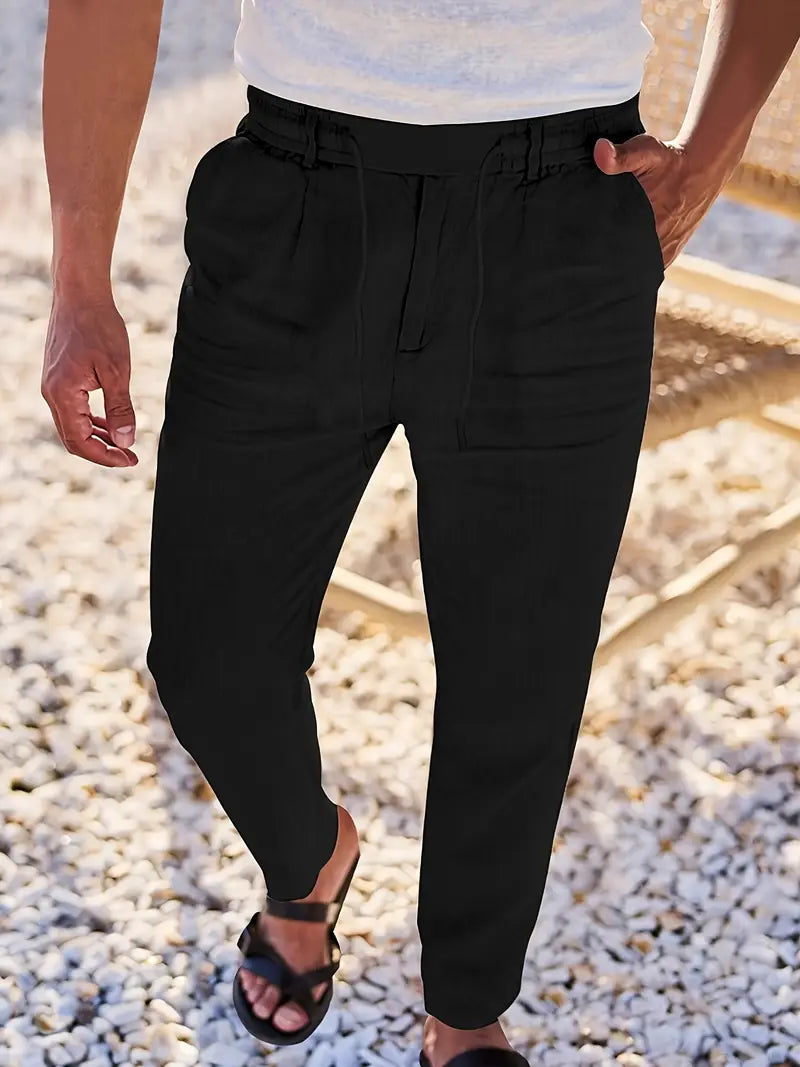 Ignacio | Pantalón ancho de lino de hombre