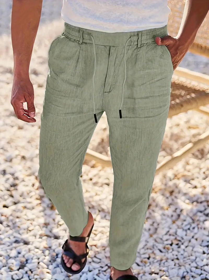 Ignacio | Pantalón ancho de lino de hombre