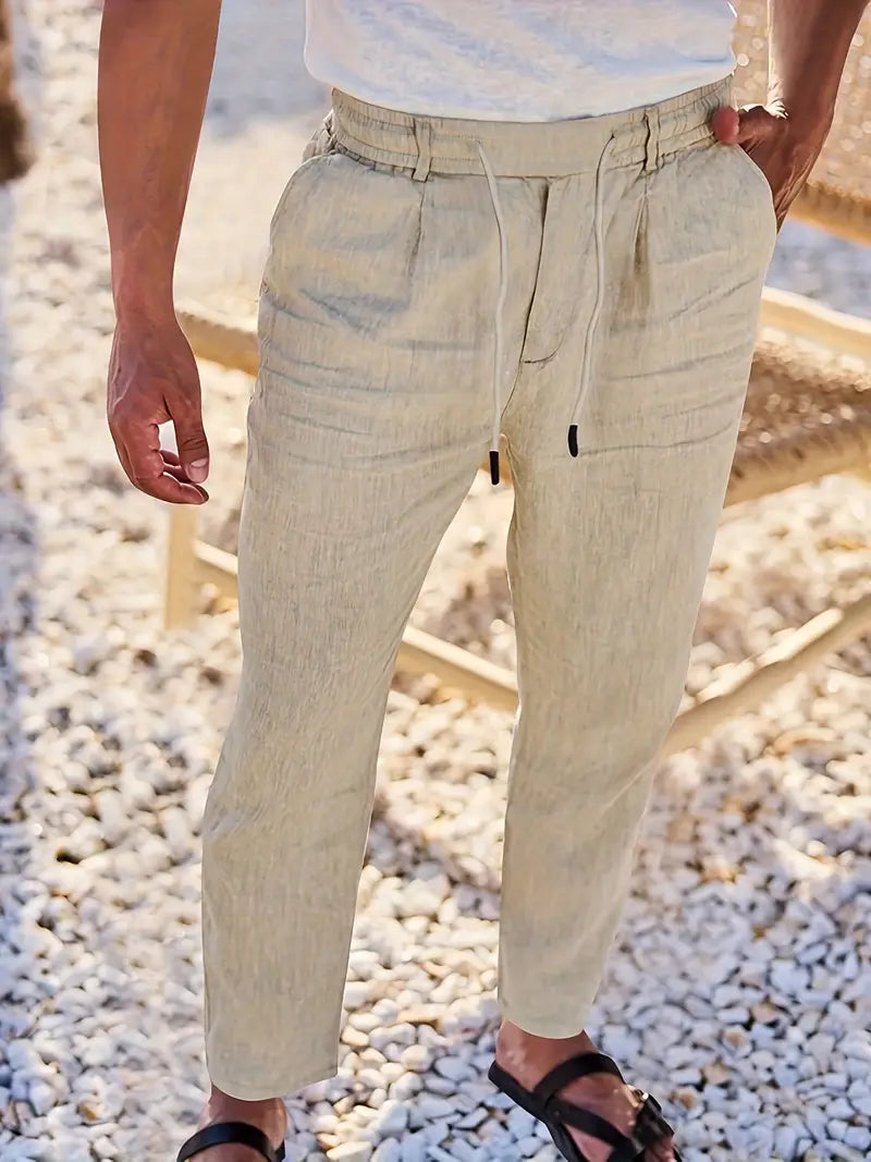 Ignacio | Pantalón ancho de lino de hombre