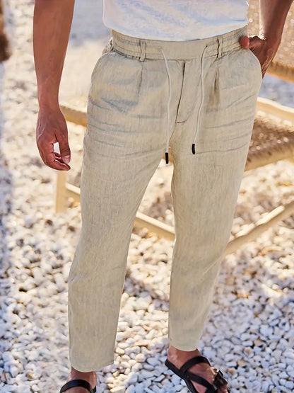 Ignacio | Pantalón ancho de lino de hombre