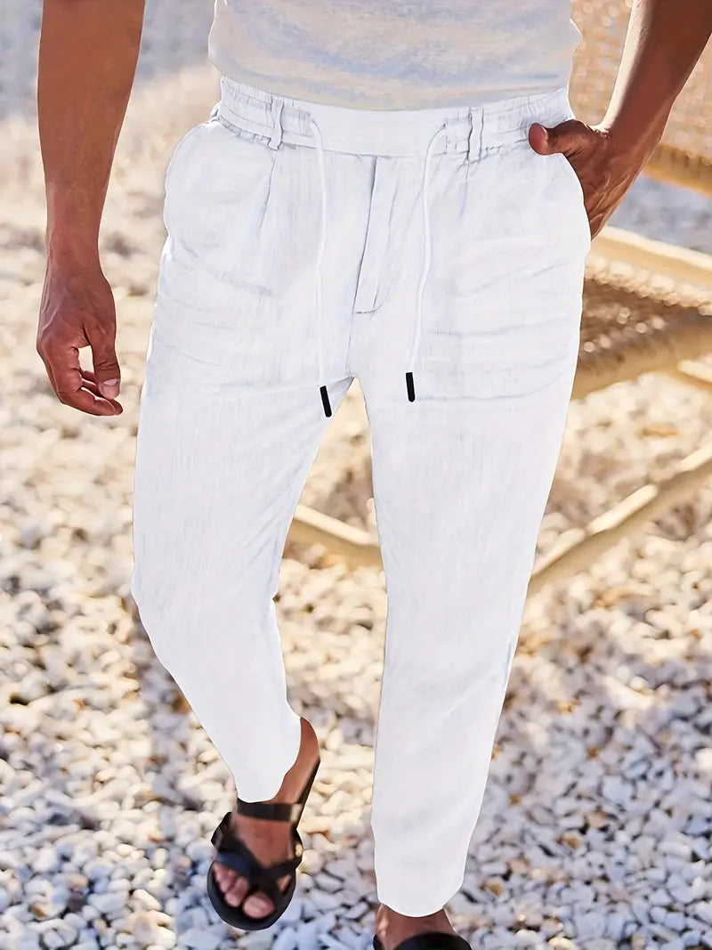 Ignacio | Pantalón ancho de lino de hombre