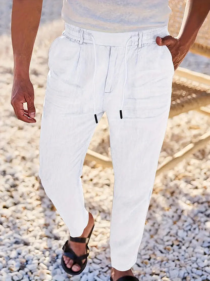 Ignacio | Pantalón ancho de lino de hombre