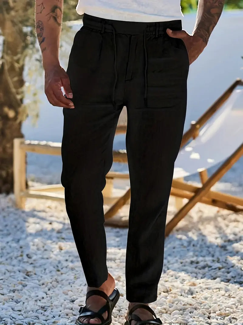 Ignacio | Pantalón ancho de lino de hombre