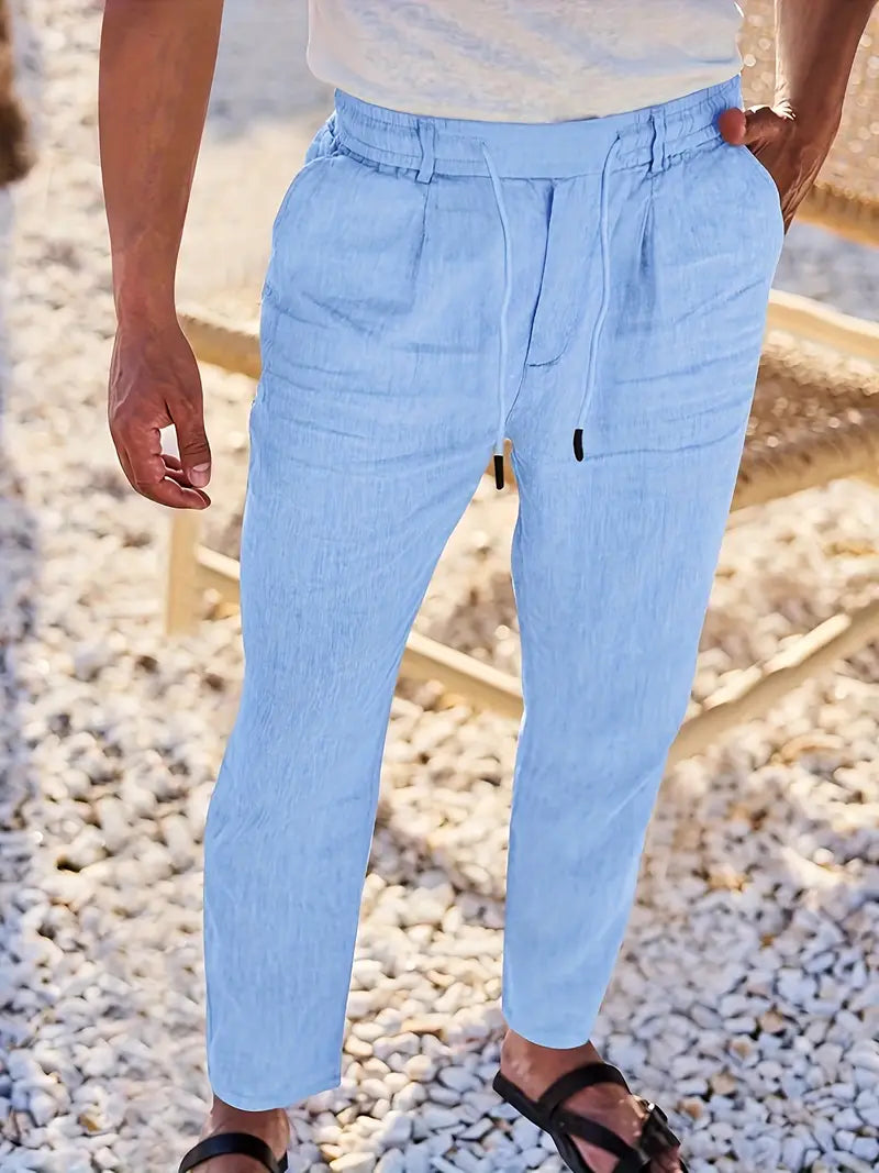 Ignacio | Pantalón ancho de lino de hombre
