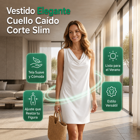 Olivia | Vestido ajustado cuello drapeado