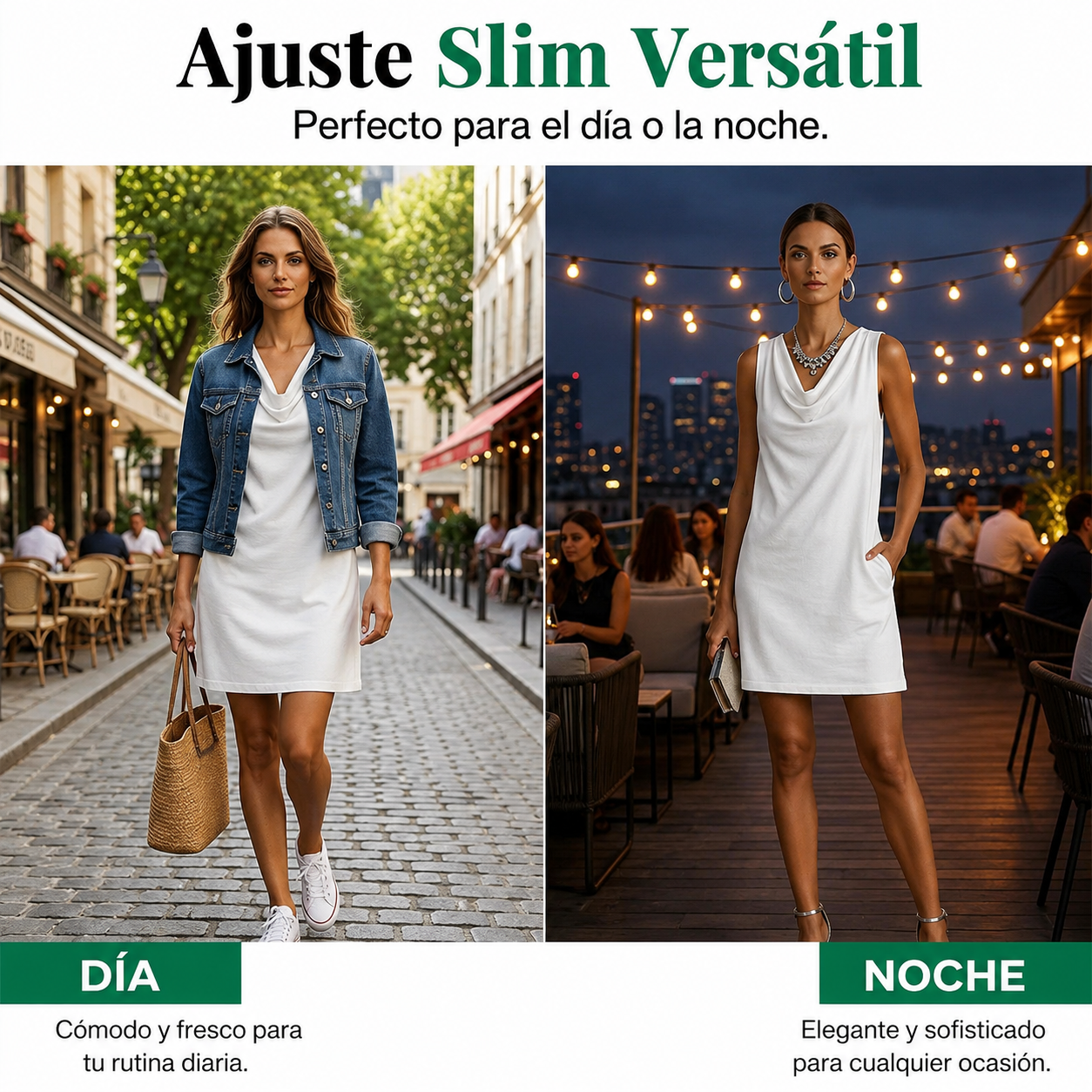 Olivia | Vestido ajustado cuello drapeado