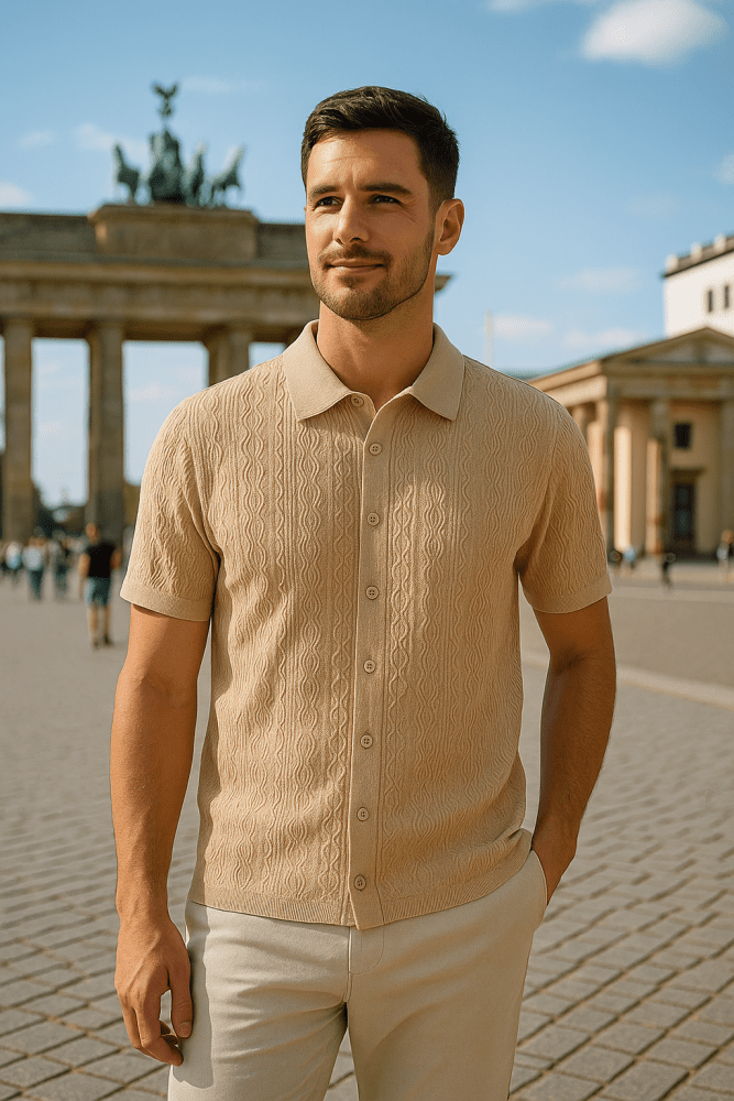 Manuel | Camisa de punto de manga corta de hombre