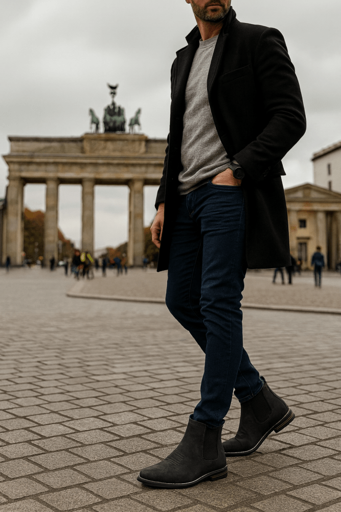 Marcos | Botas Chelsea de piel para hombre