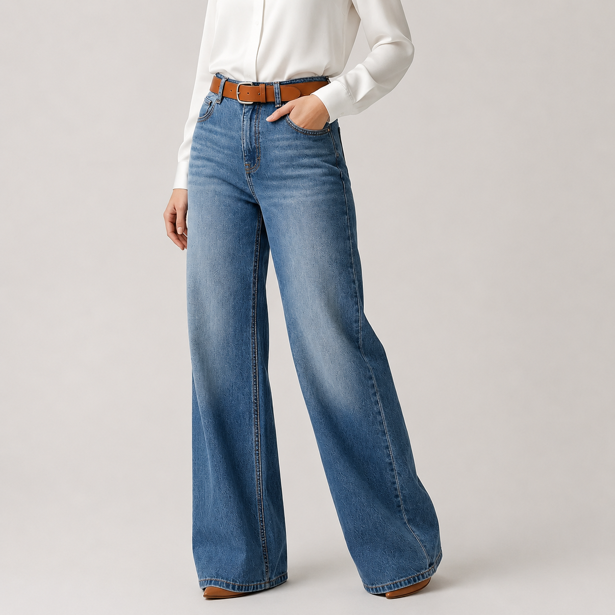 Vera | Jeans cintura alta pierna ancha