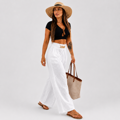 Emma | Pantalón ancho con cinturón