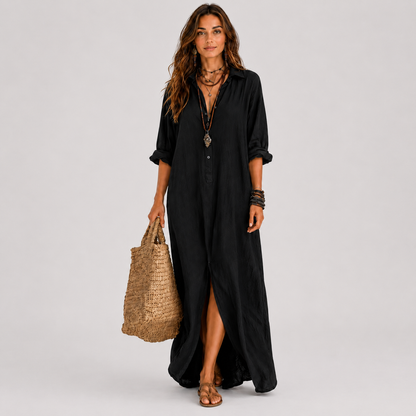 Blanca | Vestido largo con botones