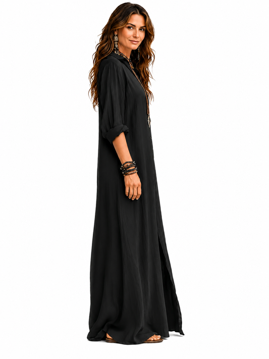 Blanca | Vestido largo con botones
