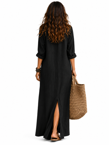 Blanca | Vestido largo con botones