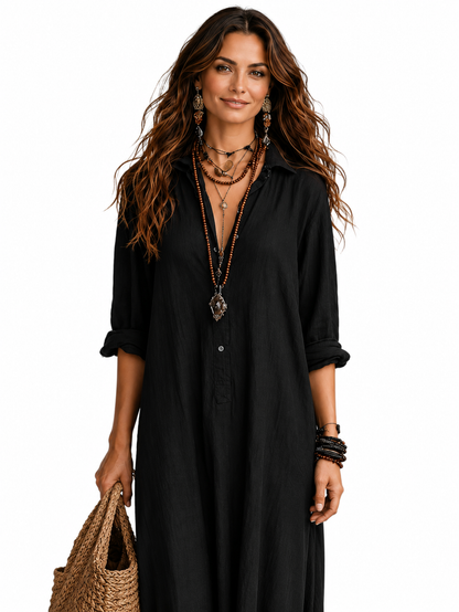 Blanca | Vestido largo con botones