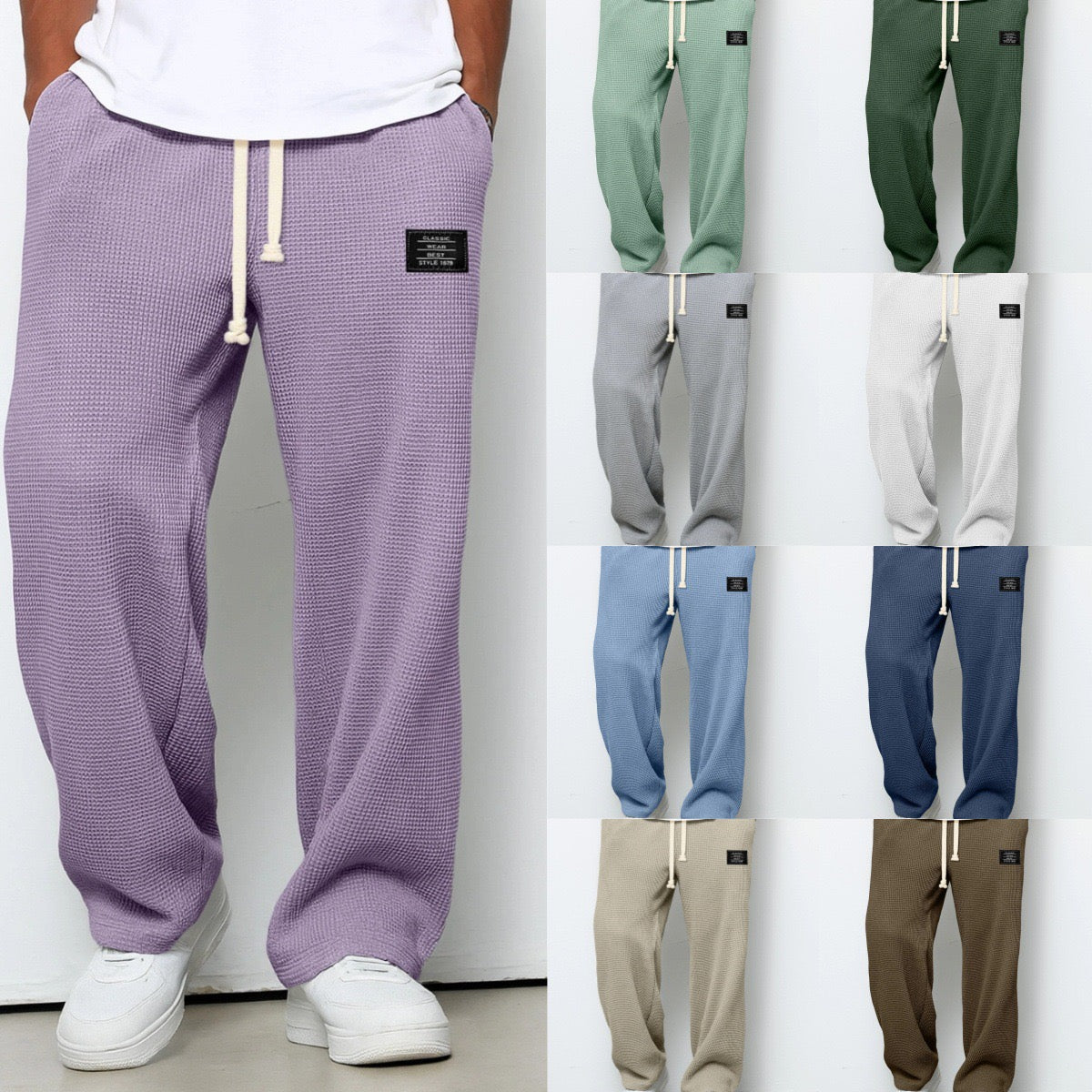 Samuel | Pantalón ancho de hombre con cordón