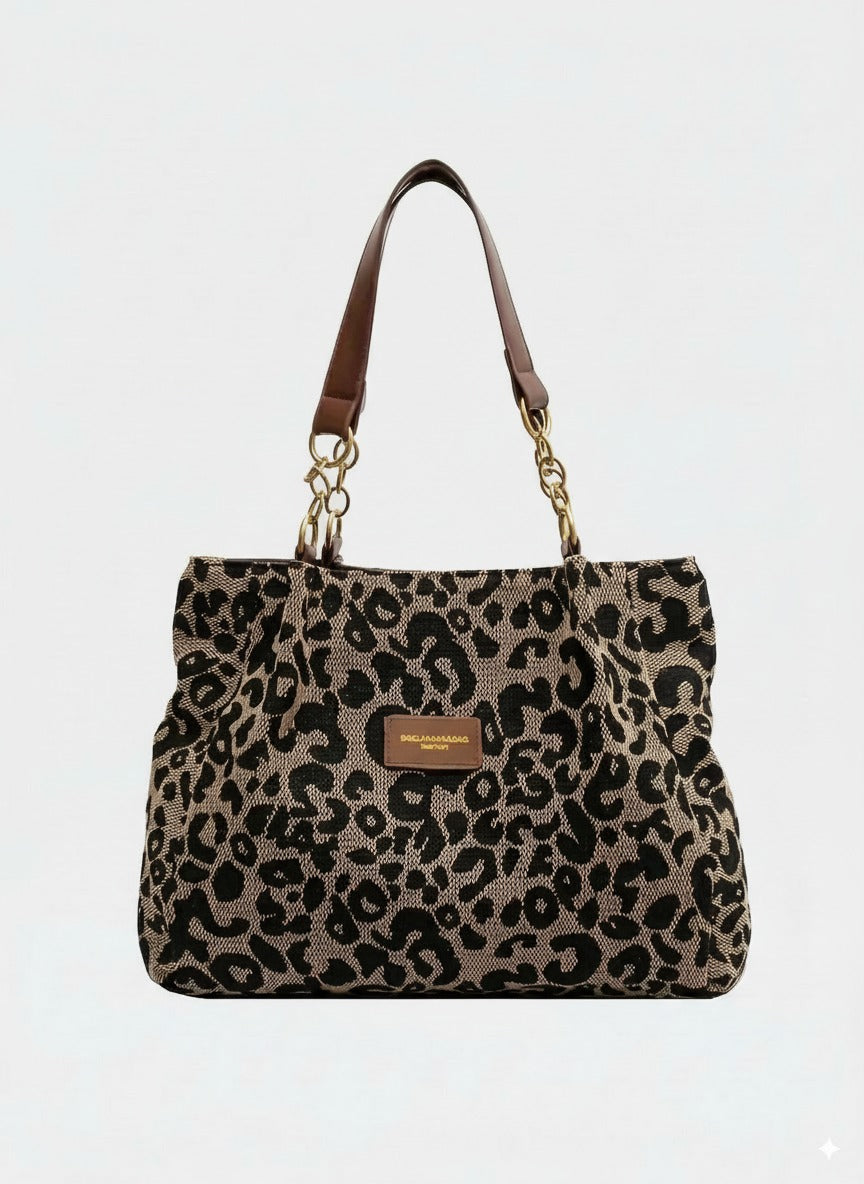 Julia | Bolso de hombro con estampado de leopardo