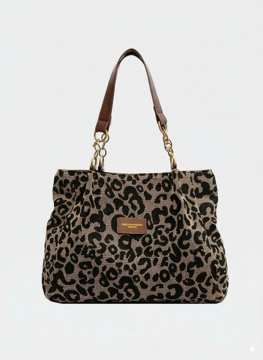 Julia | Bolso de hombro con estampado de leopardo