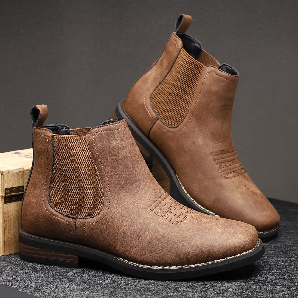 Marcos | Botas Chelsea de piel para hombre