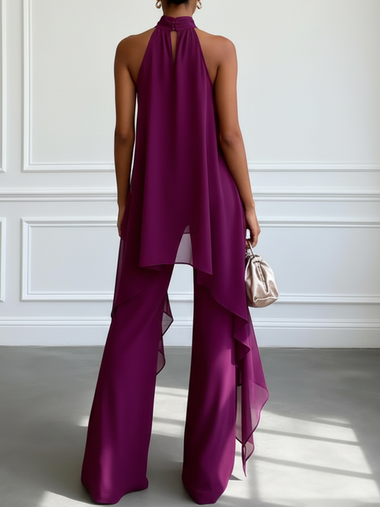 Vania | Conjunto de top halter y pantalón