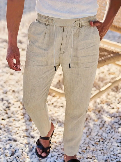Ignacio | Pantalón ancho de lino de hombre