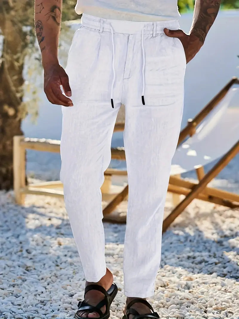 Ignacio | Pantalón ancho de lino de hombre