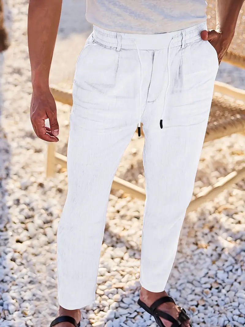 Ignacio | Pantalón ancho de lino de hombre