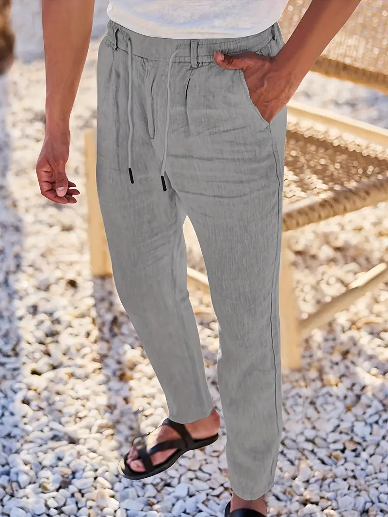 Ignacio | Pantalón ancho de lino de hombre