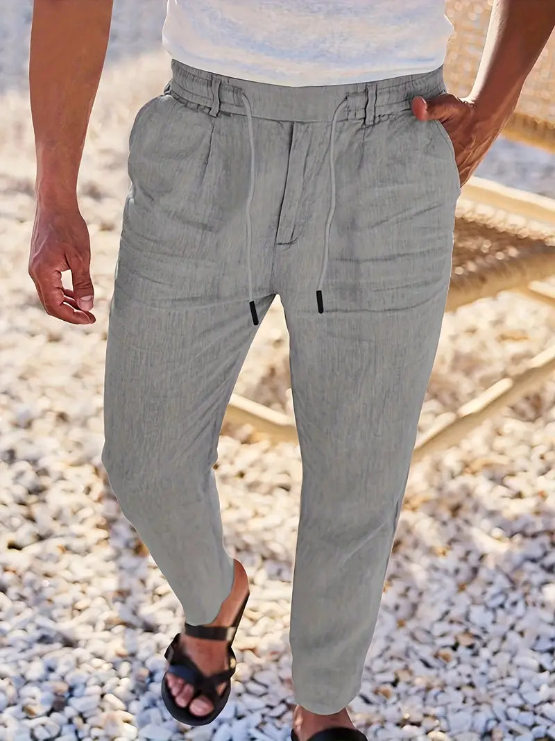 Ignacio | Pantalón ancho de lino de hombre