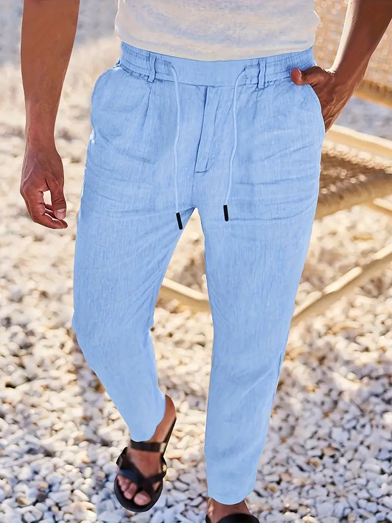 Ignacio | Pantalón ancho de lino de hombre