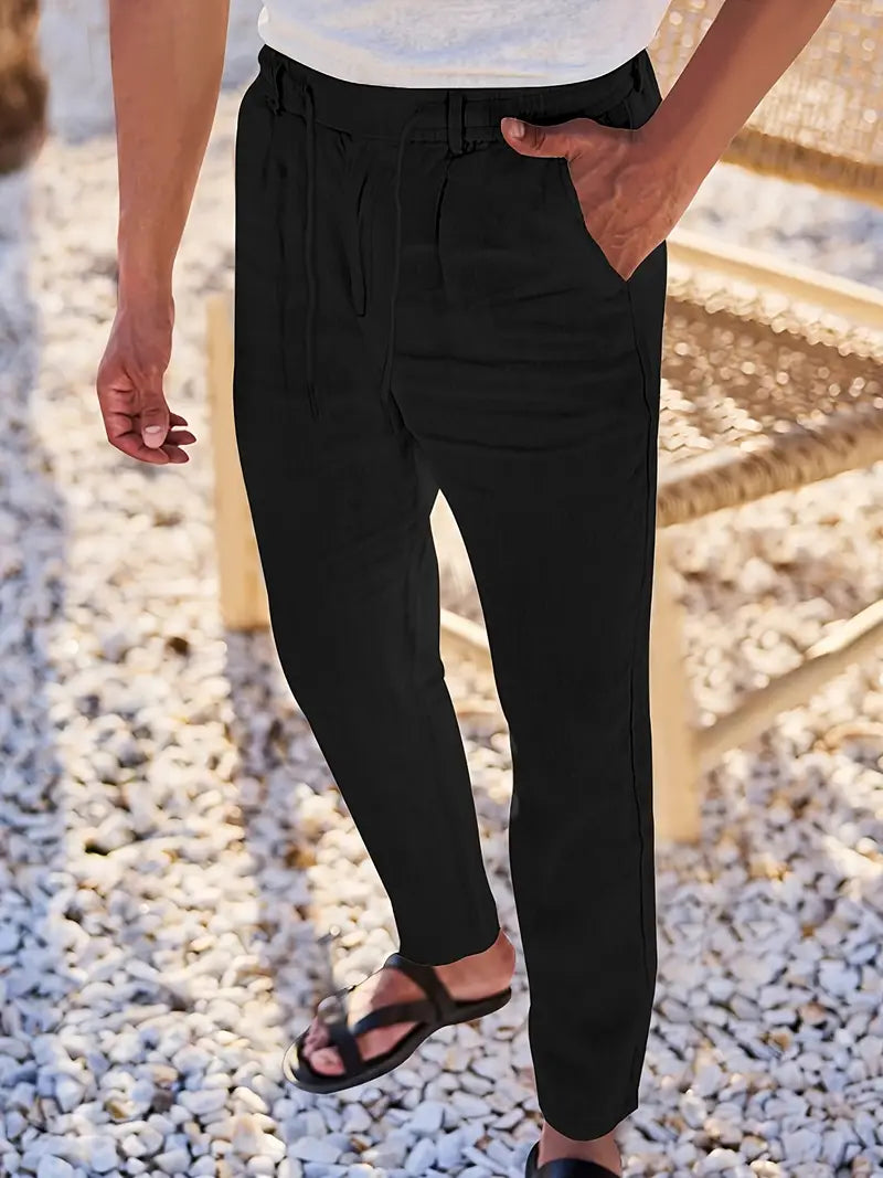 Ignacio | Pantalón ancho de lino de hombre