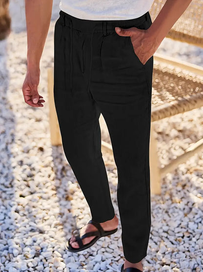 Ignacio | Pantalón ancho de lino de hombre