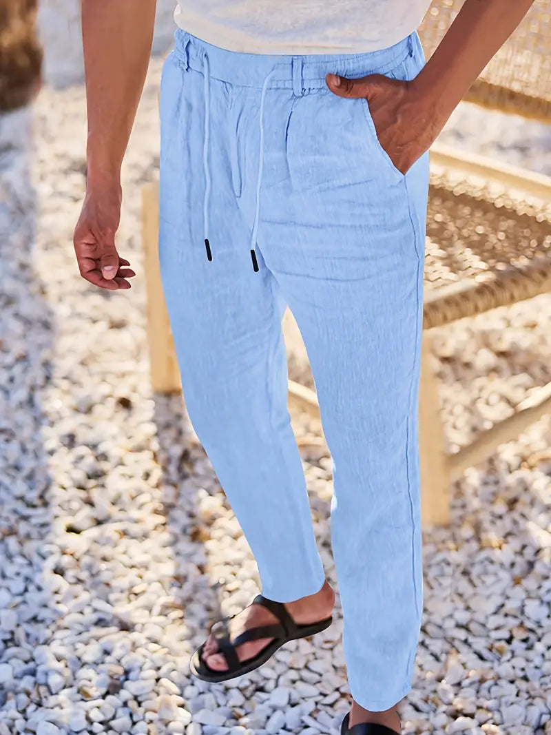 Ignacio | Pantalón ancho de lino de hombre