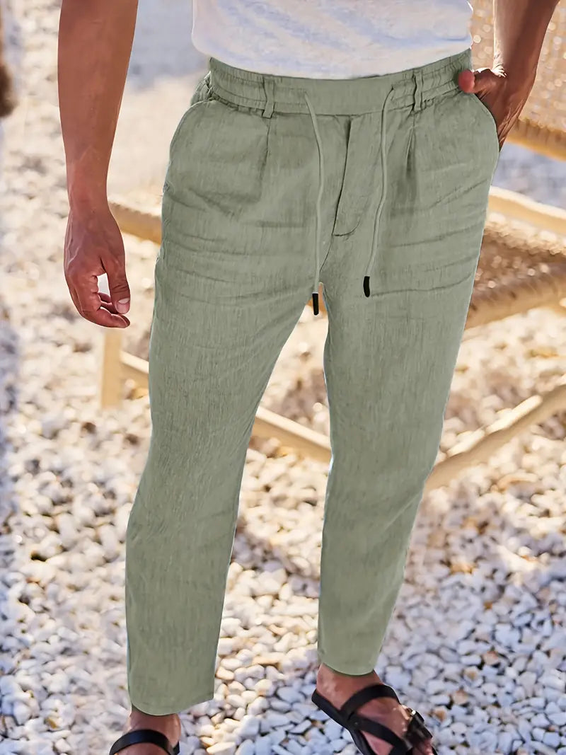 Ignacio | Pantalón ancho de lino de hombre