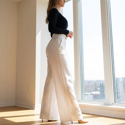 Emma | Pantalón ancho con cinturón