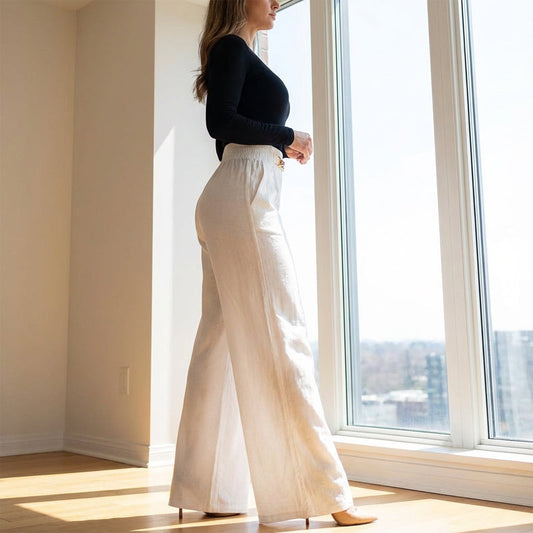 Emma | Pantalón ancho con cinturón