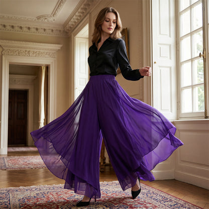 Iris | Pantalón chiffon ancho
