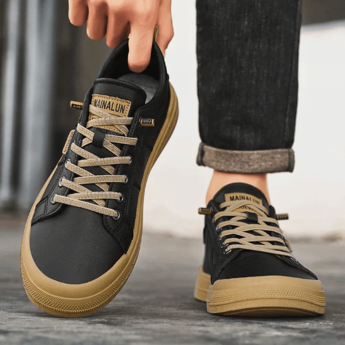 Sergio | Zapatillas de piel de caña baja