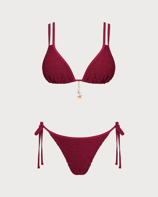 Zaira | Bikini de triángulo texturizado